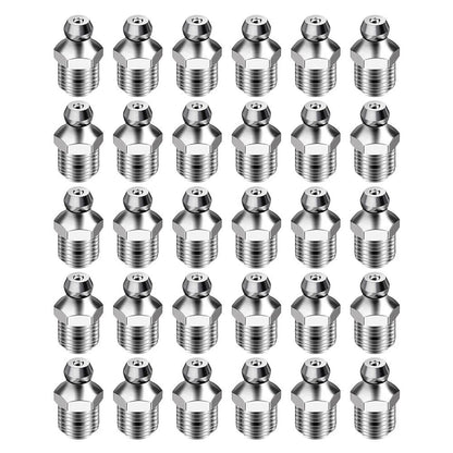 30pcs Zerk Grease Fittings for Construction Tools and Agricultural Machines