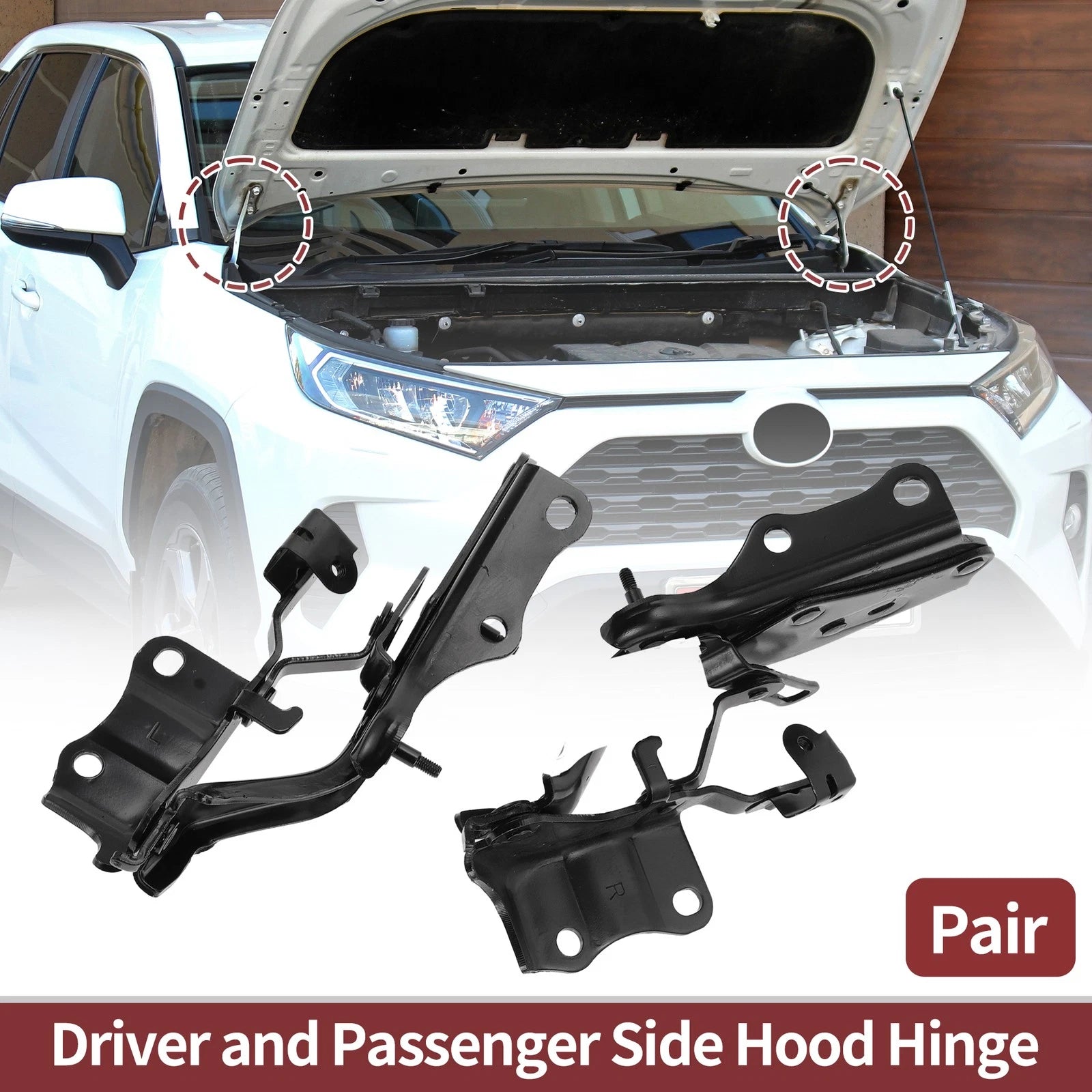 Hood Hinge Bracket for Lexus ES300h 2019–2022 Front Bonnet Pair