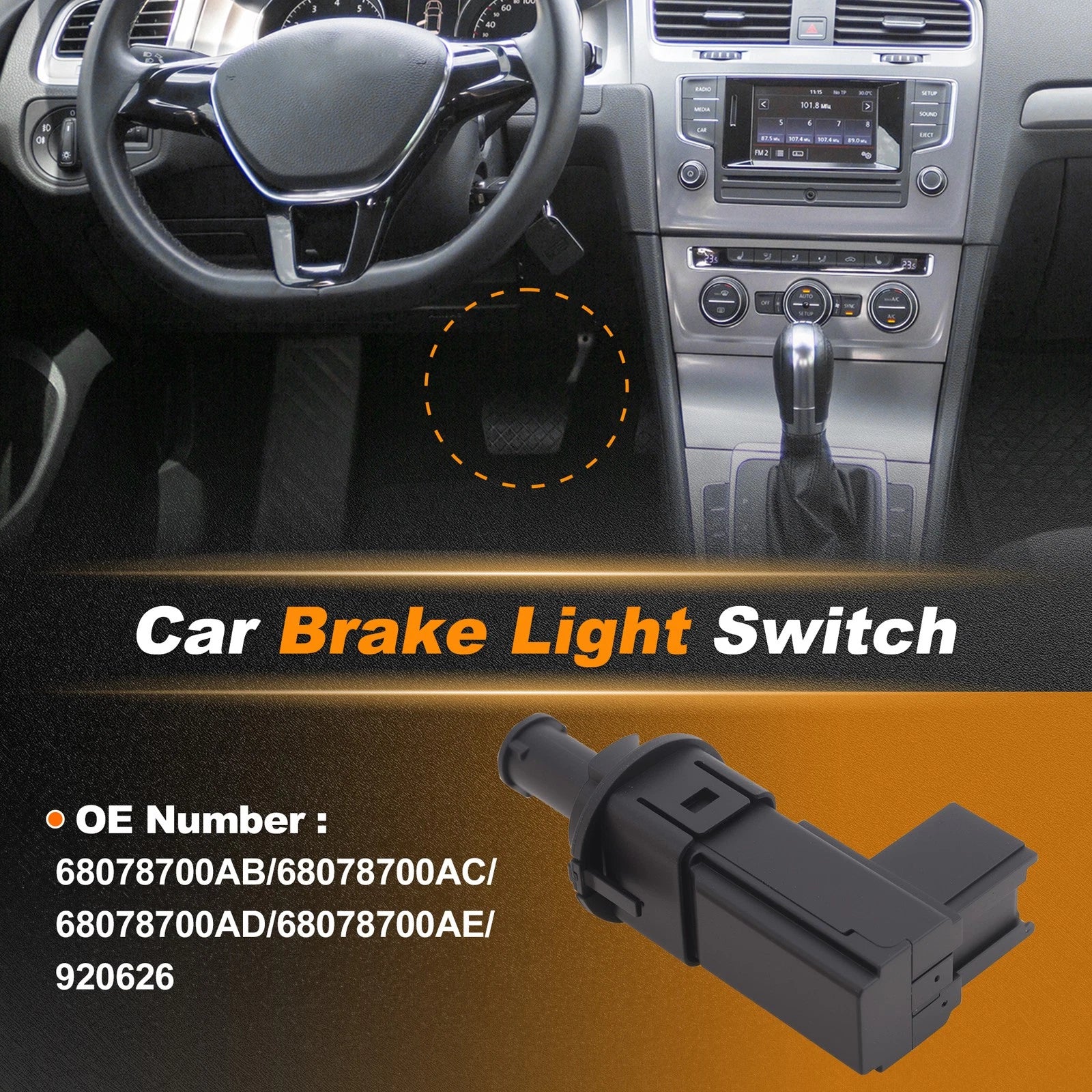 Brake Light Switch for Dodge Durango (2014–2024) 68078700AB