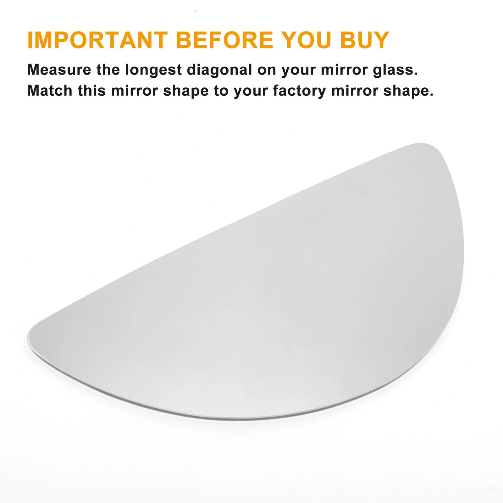 Left Lower Side White Mirror Glass for Ford Transit MK6 MK7 (2000–2014)