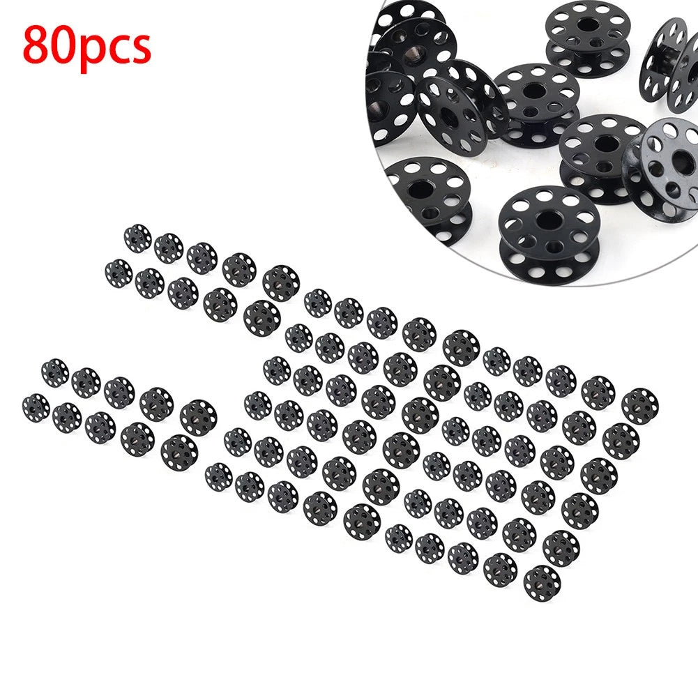 80pcs Slotted Bobbins "M" for Sewing Machines #18034