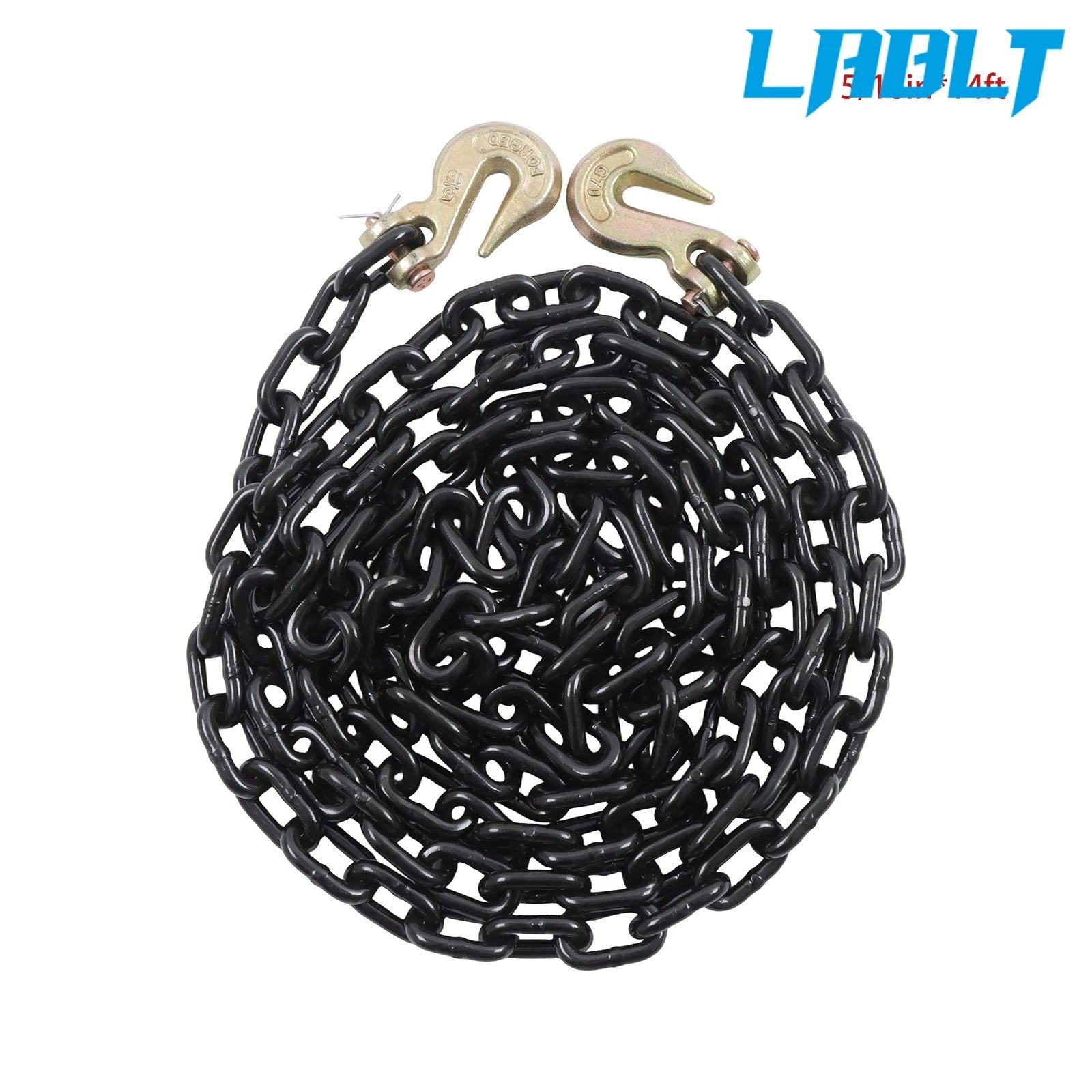 Safety Tow Chain with Hooks for Trailer (4900 lbs)