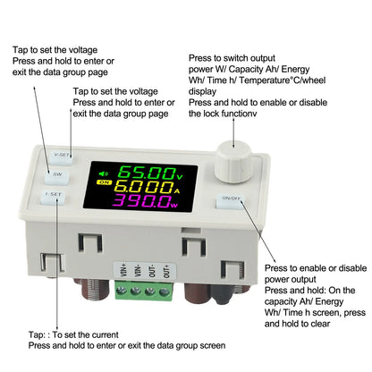390W Adjustable DC Power Supply Module with Protection Mechanisms