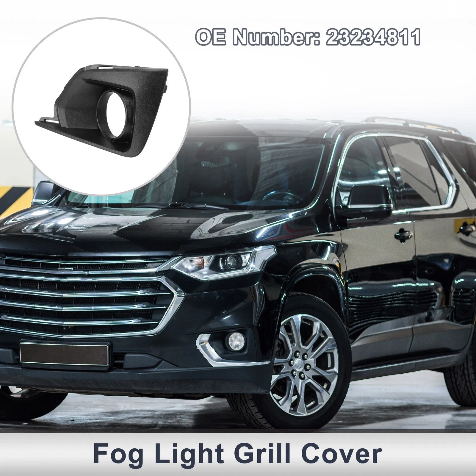 Front Left Fog Light Grill Replacement for Chevrolet Traverse (2018–2019)