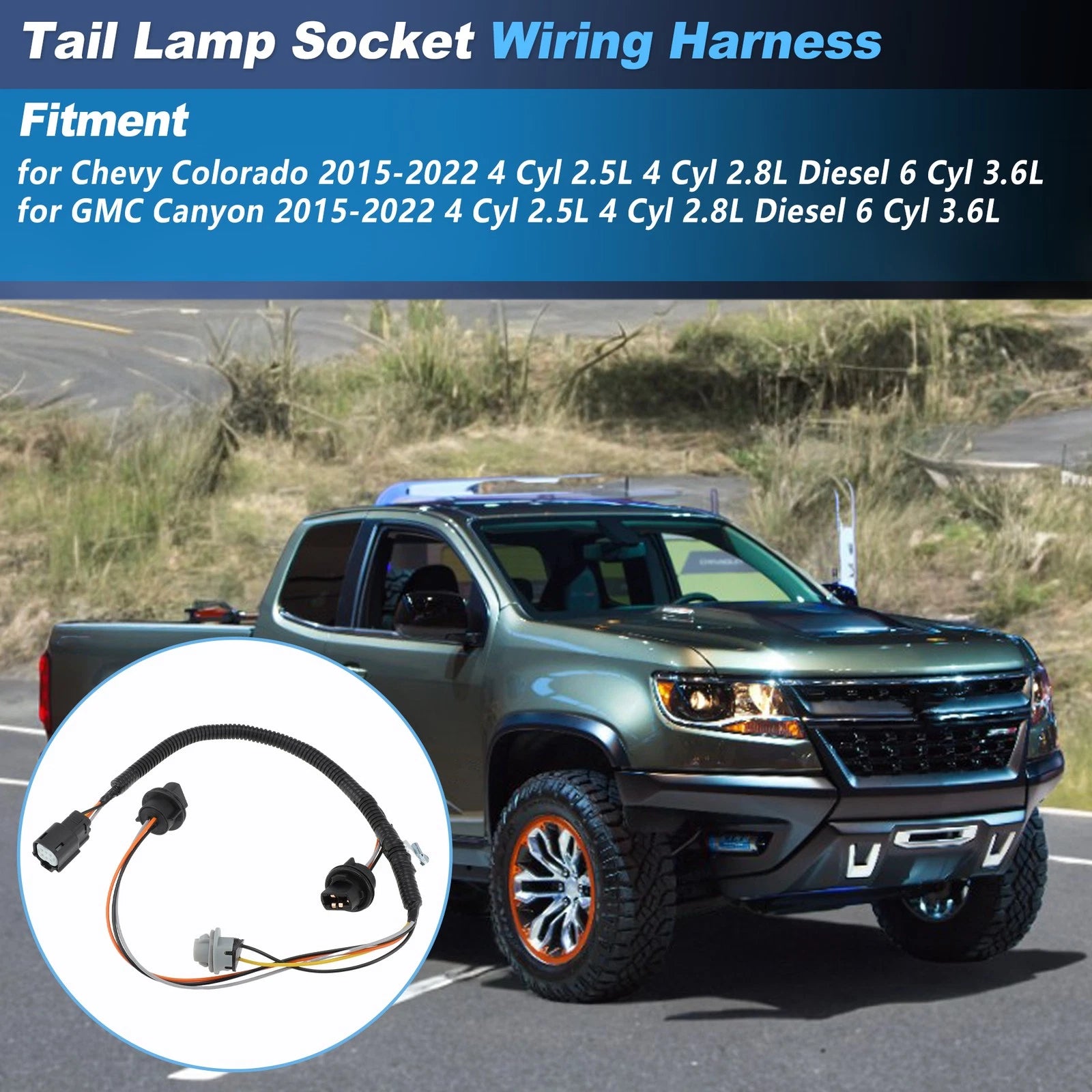 Tail Light Wiring Harness for Chevy Colorado (2015–2022) GMC Canyon