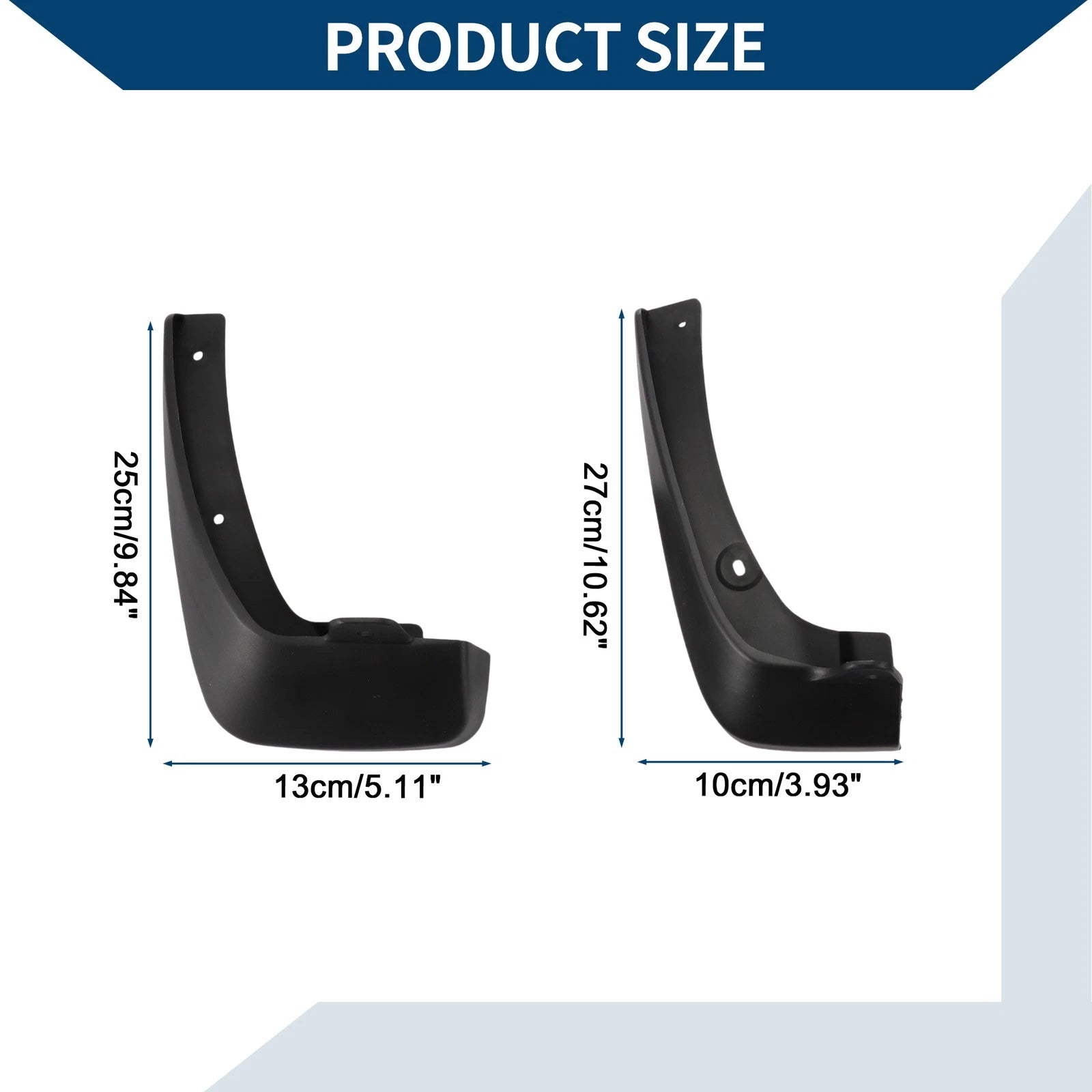 Mud Flaps Splash Guards 1 Set Front and Rear for Toyota Vios (2008–2013)