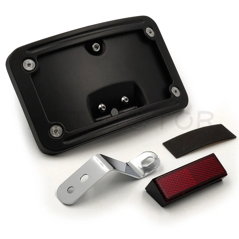 Laydown Curved License Plate Bracket for Harley Softail FLSTSC/FLSTN (2000–2017)
