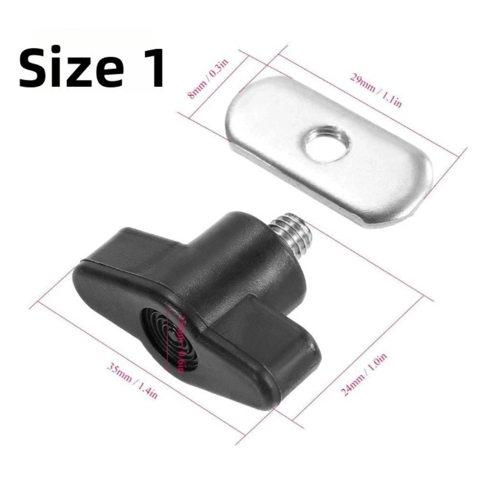 6-Piece Track Hardware Set for Kayak Rail Mounting