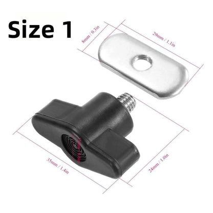 6-Piece Track Hardware Set for Kayak Rail Mounting