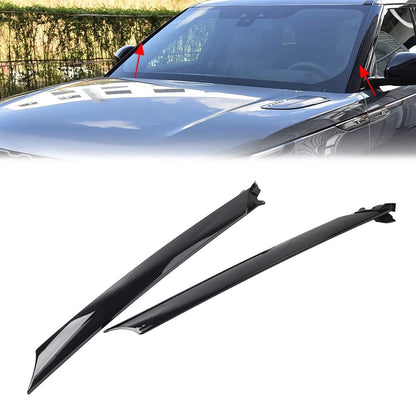 2X Black Front A-Pillar Windshield Molding Panel for Range Rover Velar (2018–2023)