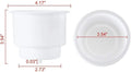 10Pcs White Recessed Plastic Cup Drink Holder with Drain for Boat