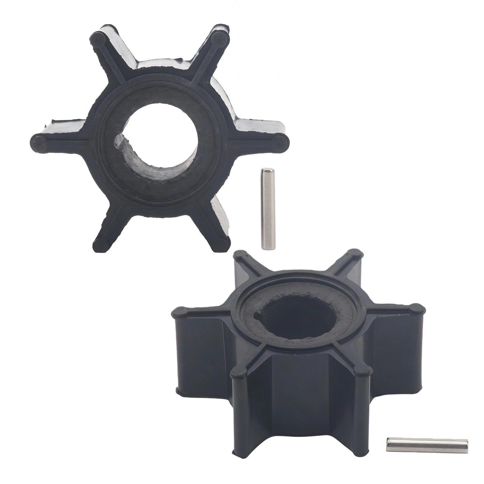 Water Pump Impeller & Pin for Tohatsu Nissan Outboard 2-6 HP (369650211M)