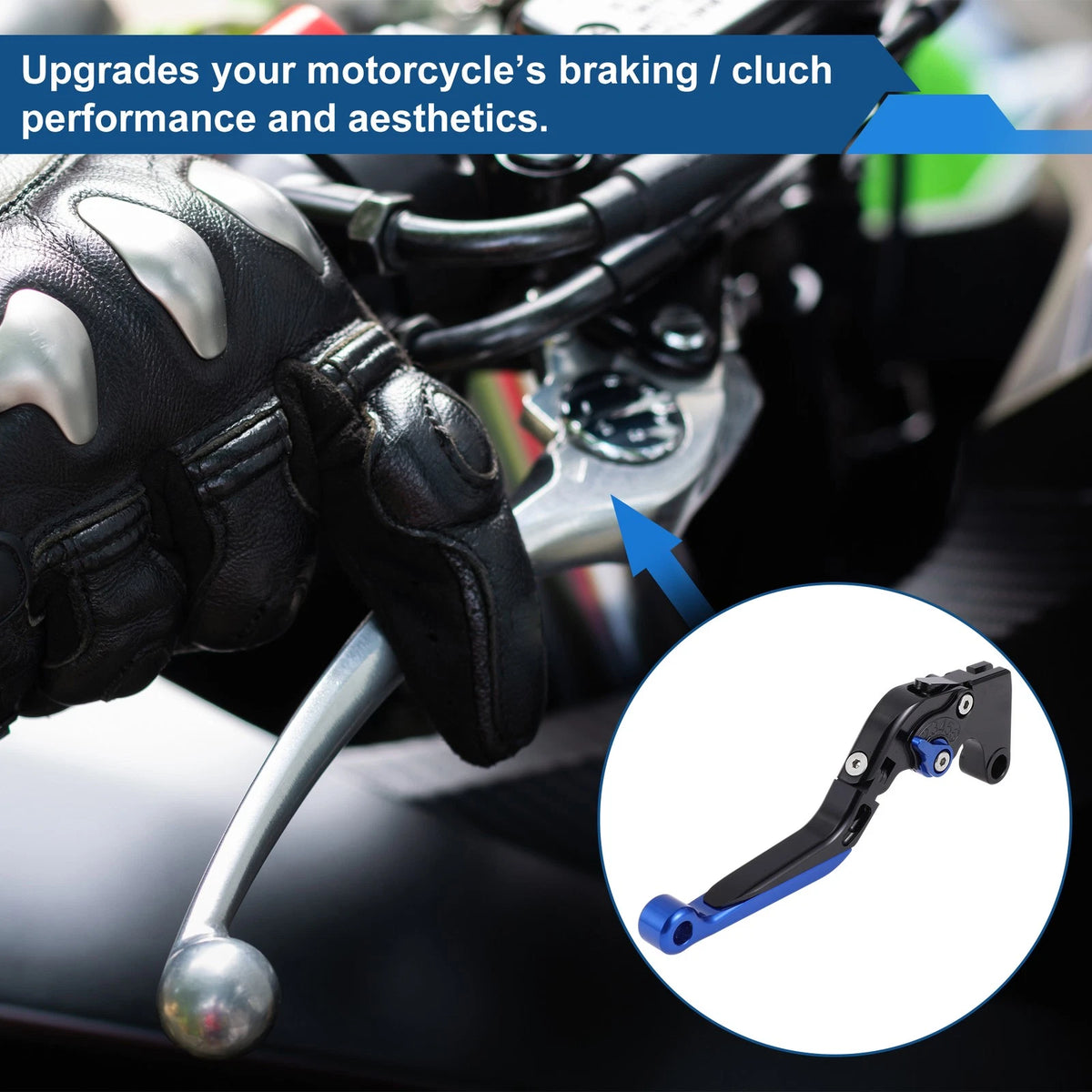 Adjustable Brake Clutch Levers Set for Yamaha YZF R1 (2002–2003) Black Blue