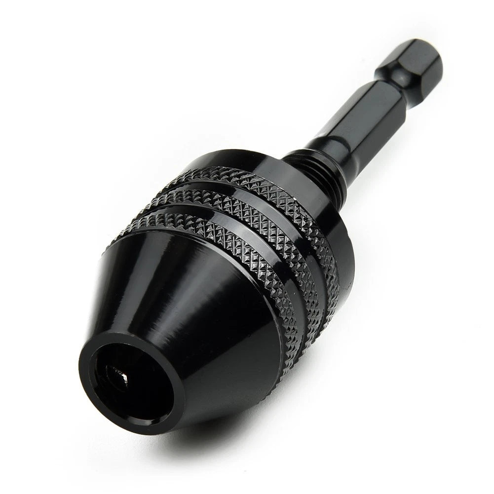 1/4in Keyless Chuck Conversion Hex Shank Adapter Drill Bits Quick Change Driver