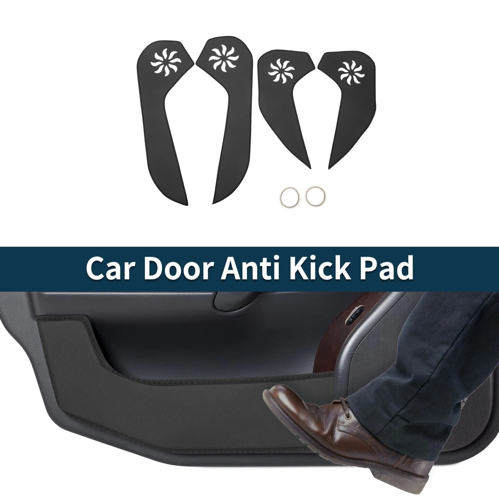 Car Door Anti Kick Pad Protector for Subaru Forester 2013–2016 Black 1 Set