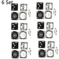 Set of 6 Chainsaw Carburetor Rebuild Kit for Husqvarna 346XP 350 353 (Zama RB-122)