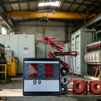 Digital Three-Phase Ammeter 220V AC for Industrial Panels