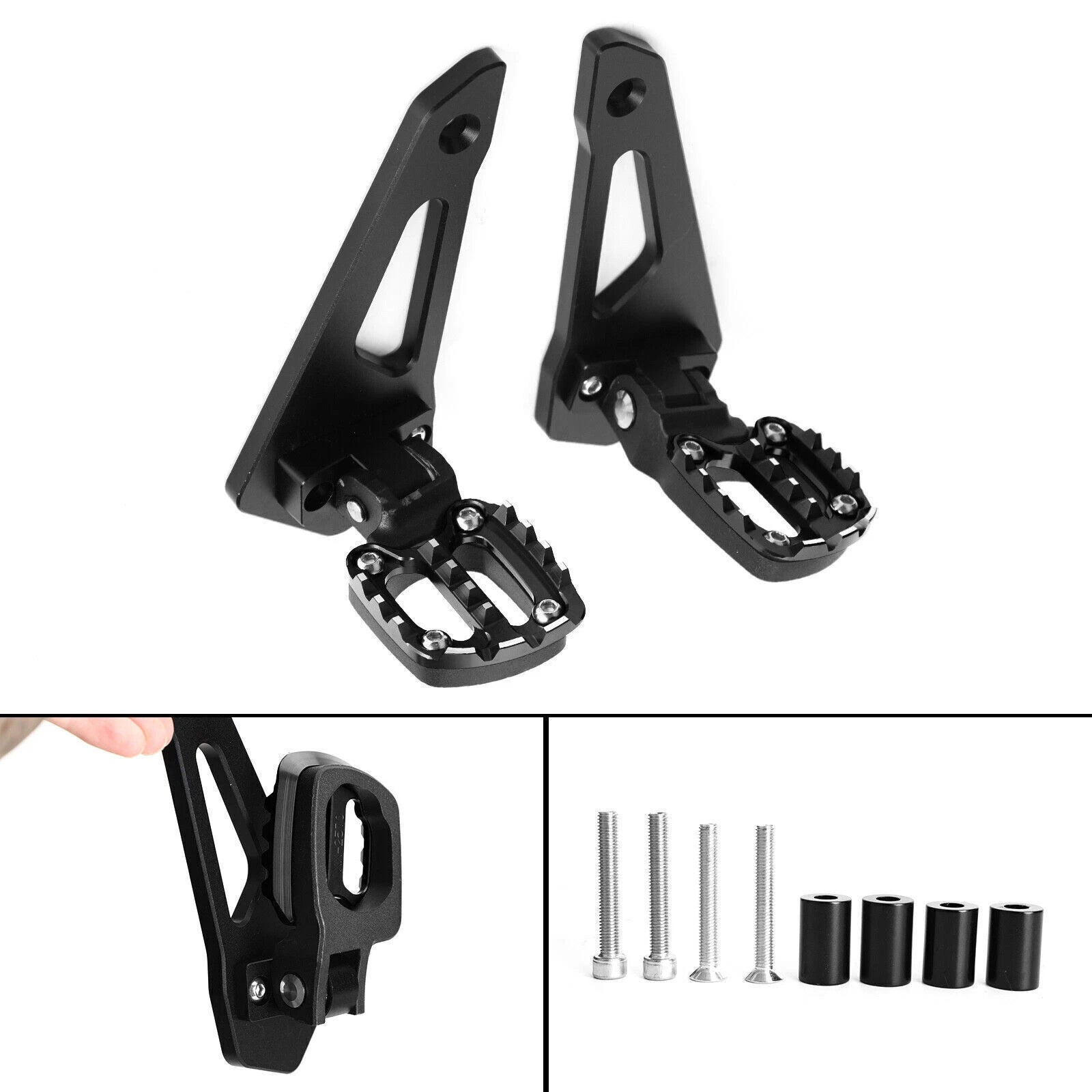 Rear Footrests Foot Pegs for Honda X-ADV 750 (2021) Black