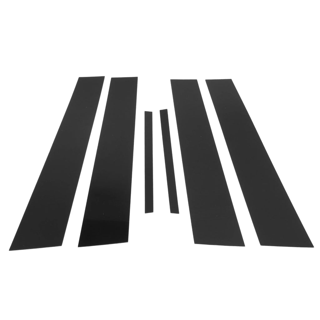 Door Pillar Window Trim Kit 6 Piece for Dodge Charger (2011–2014) Black