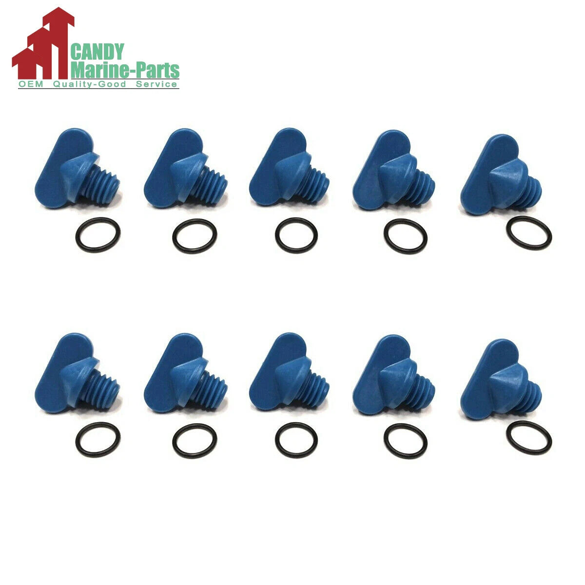 10pc Exhaust Manifold Drain Plug for Mercruiser (Replaces 806608A02, 8M0119211, 18-4226)