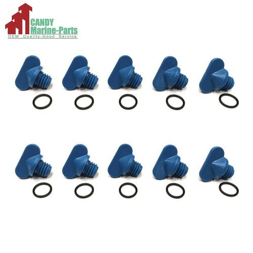 10pc Exhaust Manifold Drain Plug for Mercruiser (Replaces 806608A02, 8M0119211, 18-4226)