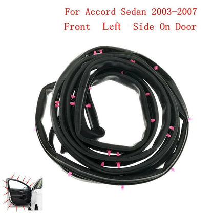 Front Left Driver Door Weatherstrip Seal Rubber for Honda Accord (2003–2007)