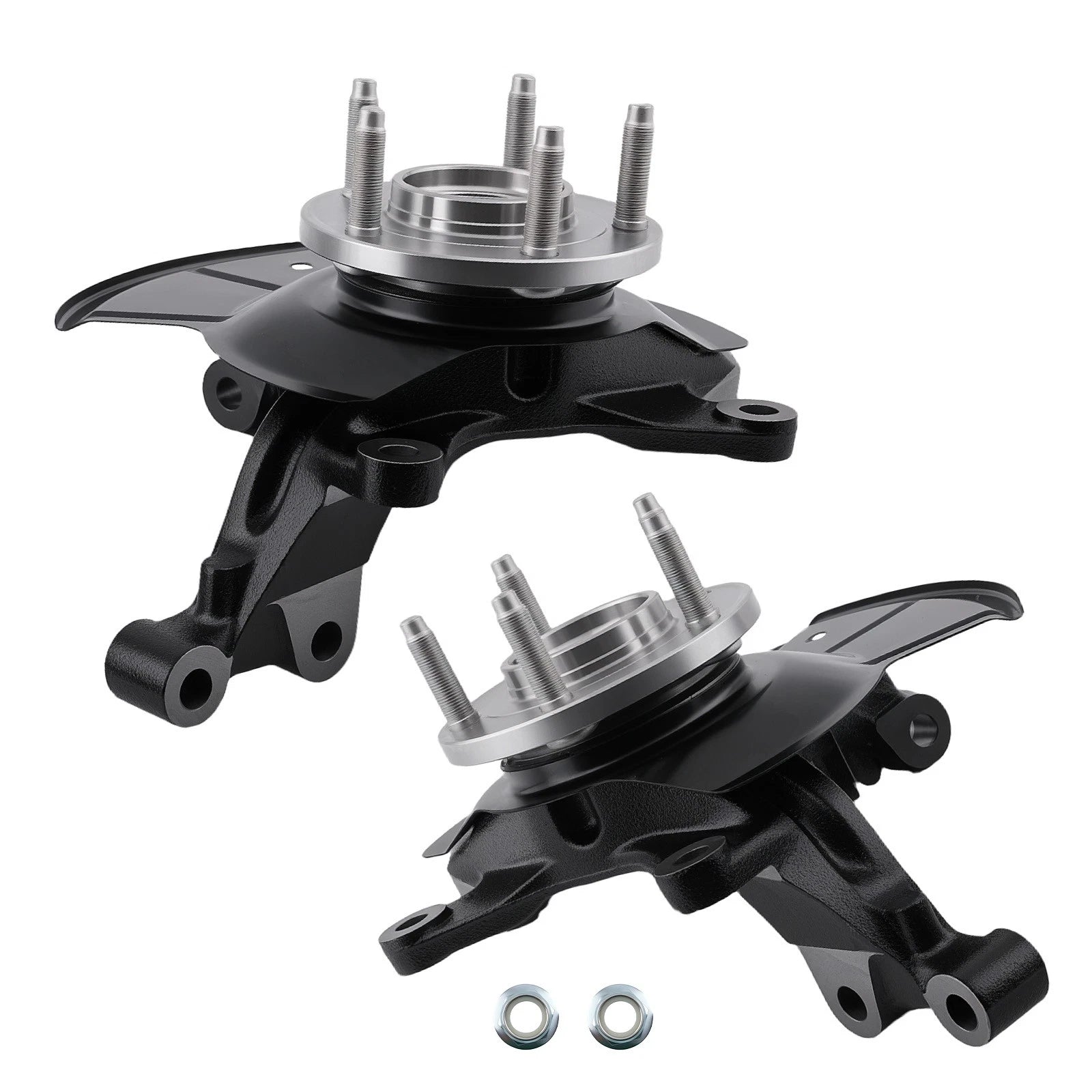 2X Front Steering Knuckles & Wheel Hub Bearings Assembly for Ford Edge (2007–2010)