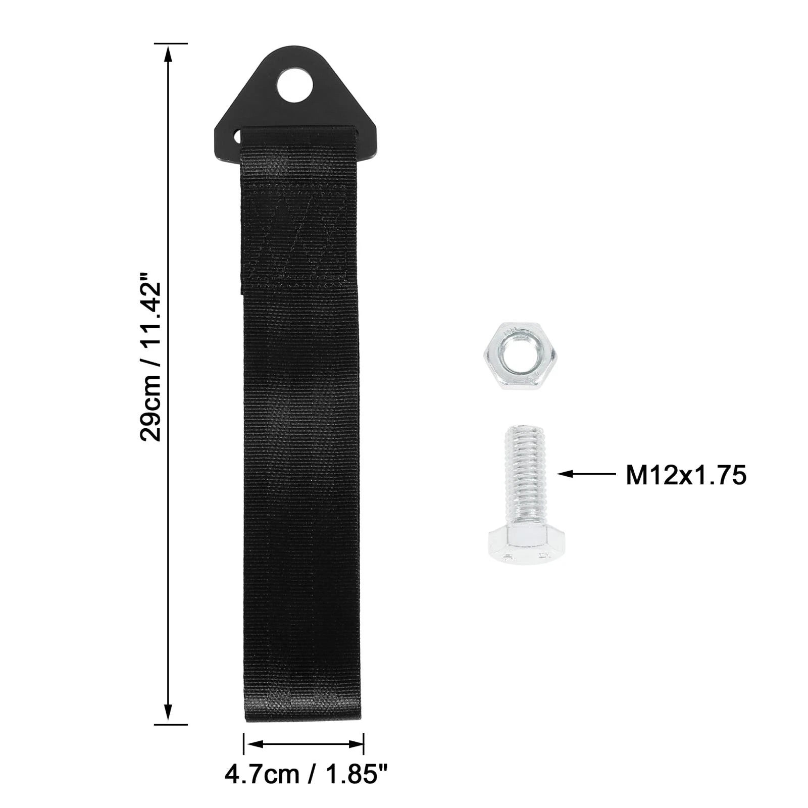 Tow Hook Strap Universal Tow Belt for Car Truck Trailer Bumper Mounting