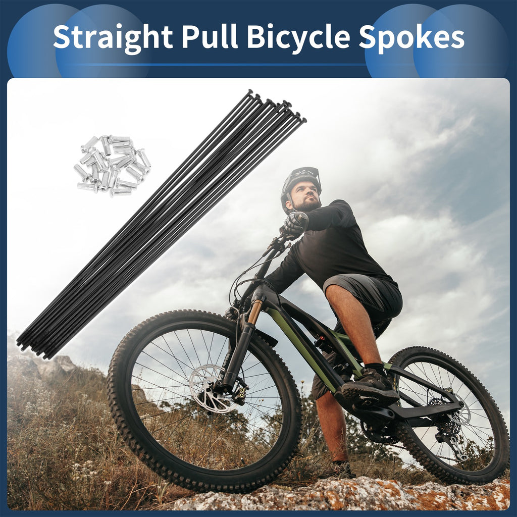 Bicycle Spokes Straight Pull Front Replacement 216mm for 14G Wheel (Set)