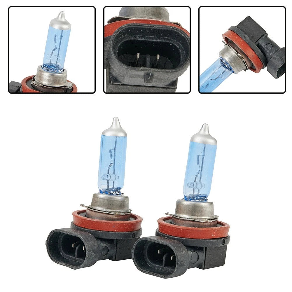 2-Piece H11 6000K Xenon Halogen Headlight Bulbs for