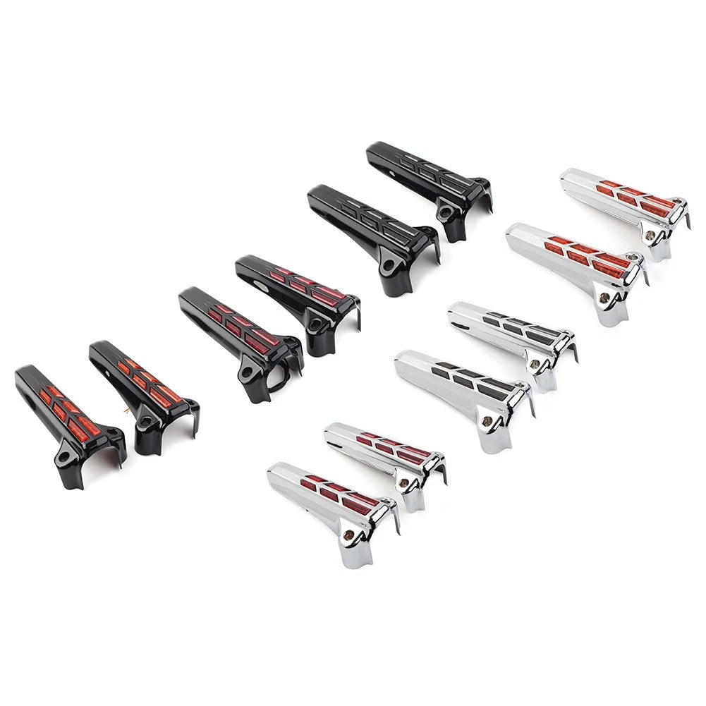 Front Lower Fork Leg Covers LED Smoke for Harley FLHR FLHTK FLHX (2014–2020)
