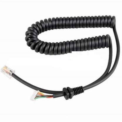 3.28ft 6 Pin Microphone Spring Cable for Yaesu MH-48A6J MH-42B6J