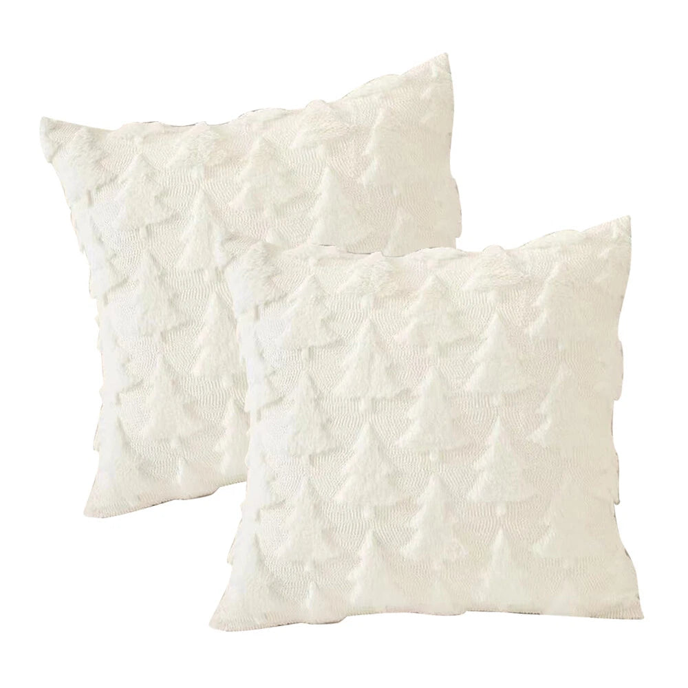 2X Christmas Tree Pillow Covers for Sofa (45x45cm)