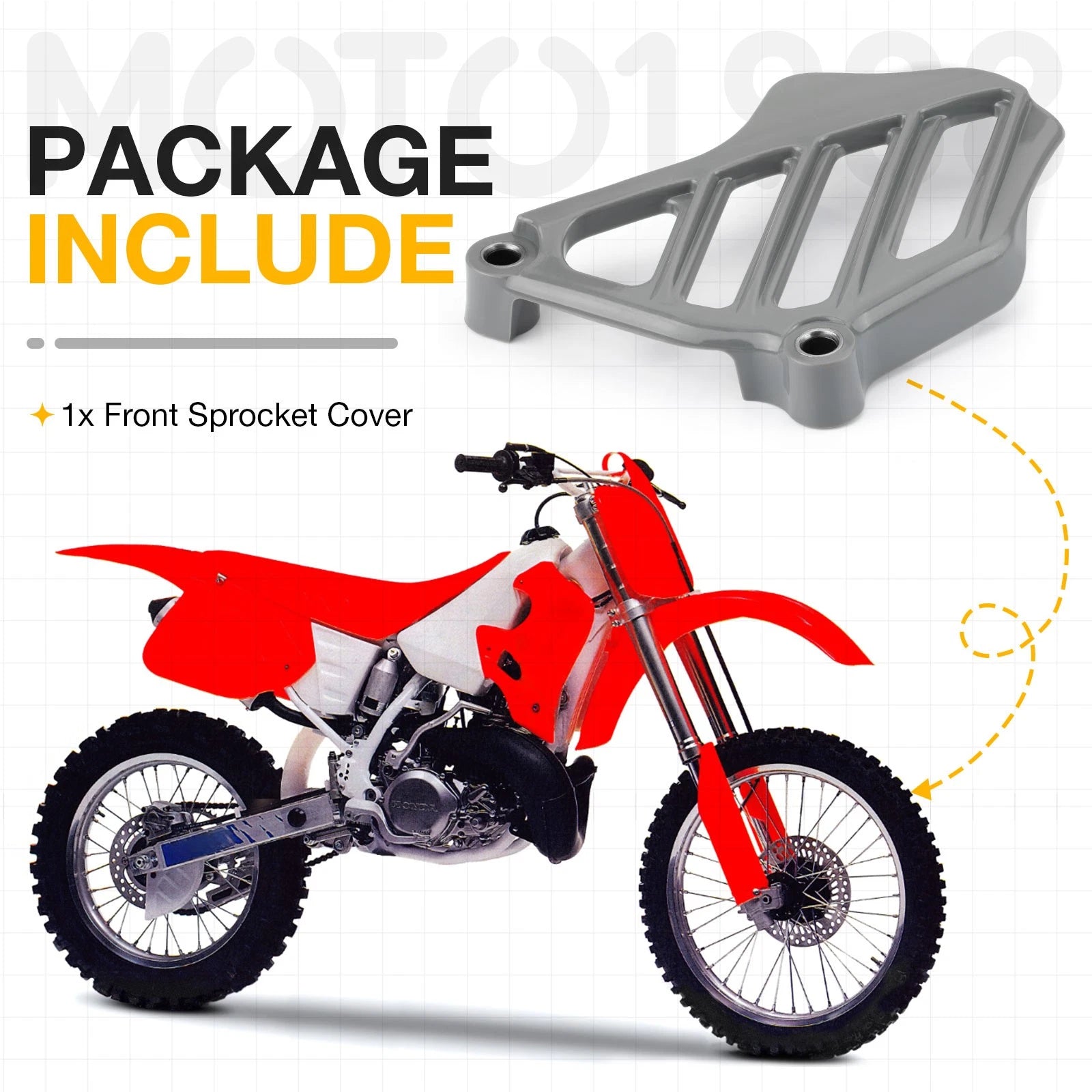 Drive Sprocket Guard Cover 23810-KZ3-861 for Honda CR250R (1992–2001)