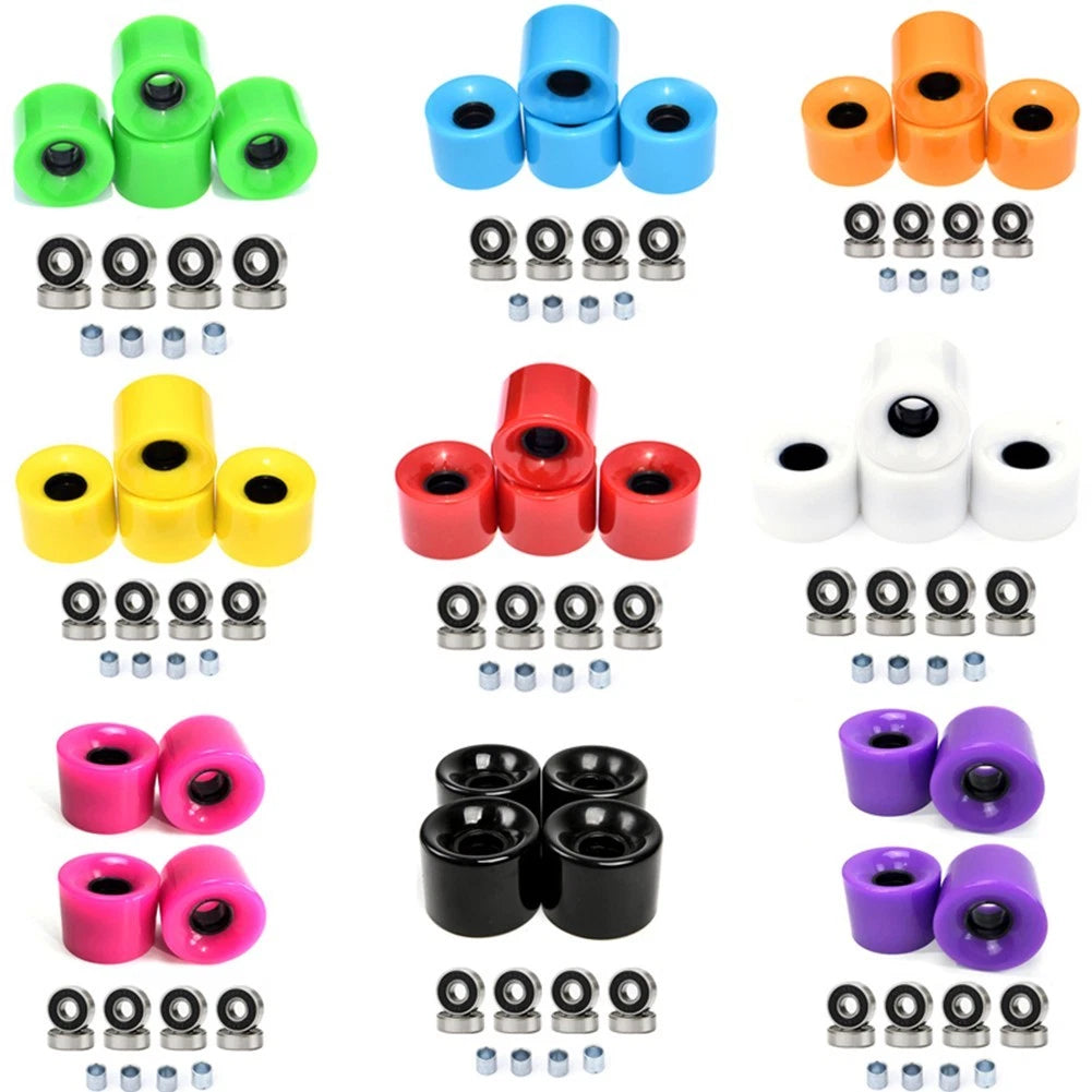 Set of 4 Skateboard Wheels 60x45mm 78A for Roller Skating
