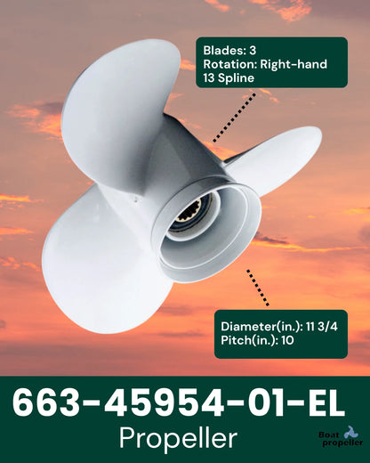 3X11 Propeller for Yamaha Outboard 40-60 HP (663-45954-01-EL)