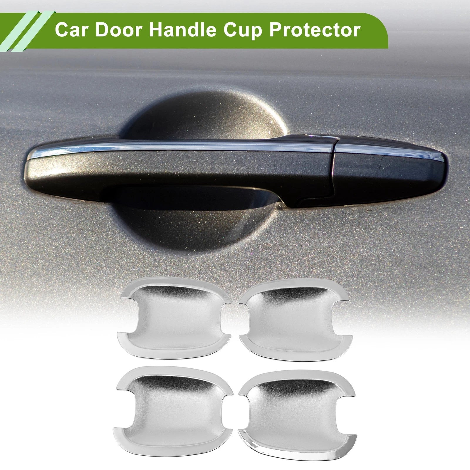 Car Door Handle Cup Protector Kit for Chevy Malibu Cruze Chrome (4 Pcs)