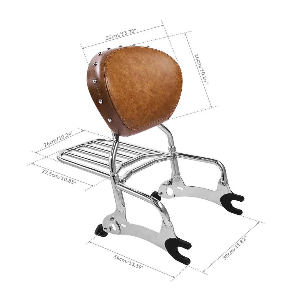 12" Backrest Sissy Bar Rack & Spools for Indian Chieftain (2016–2022)
