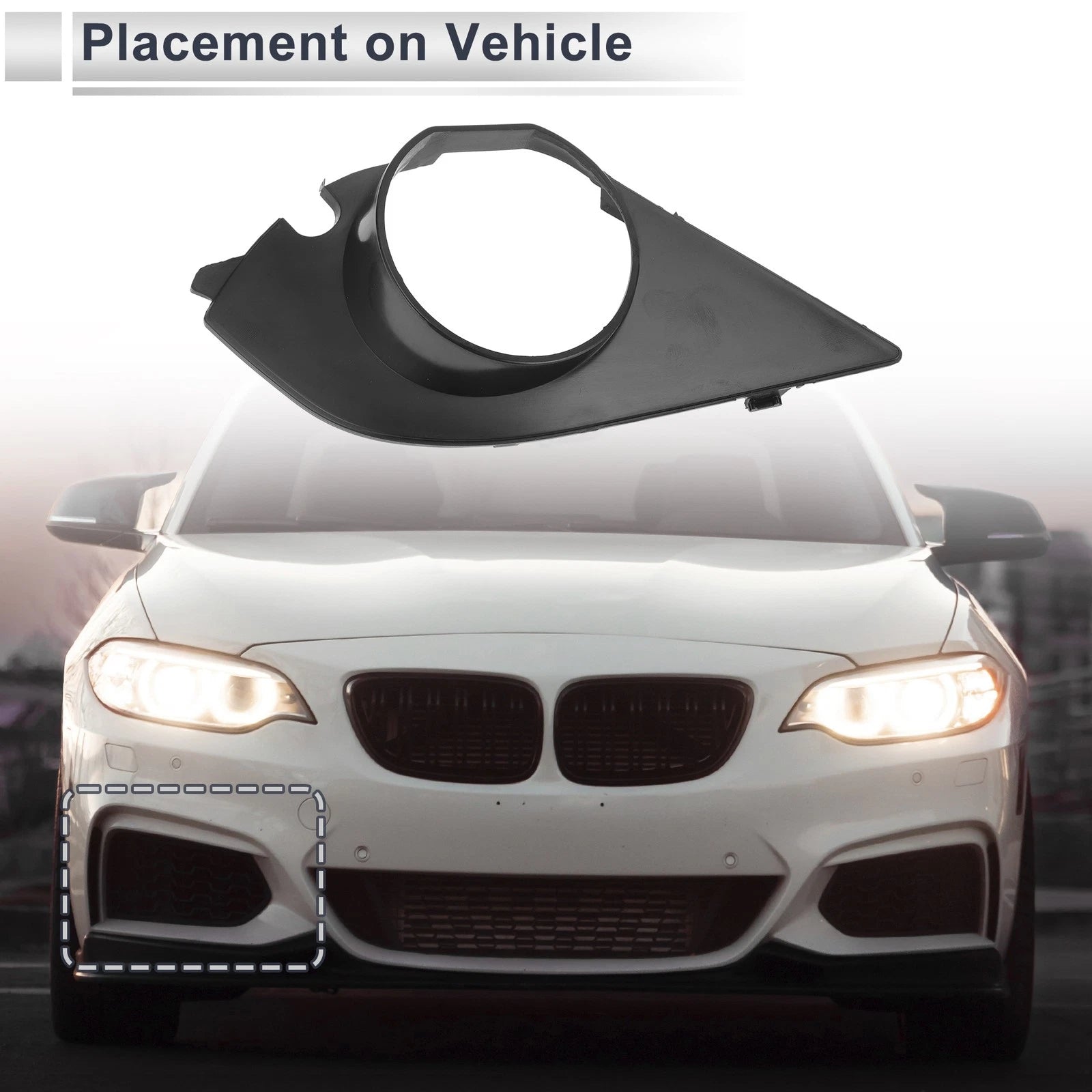 Right Front Fog Light Grill Replacement for BMW E60 E61 (2003–2009)