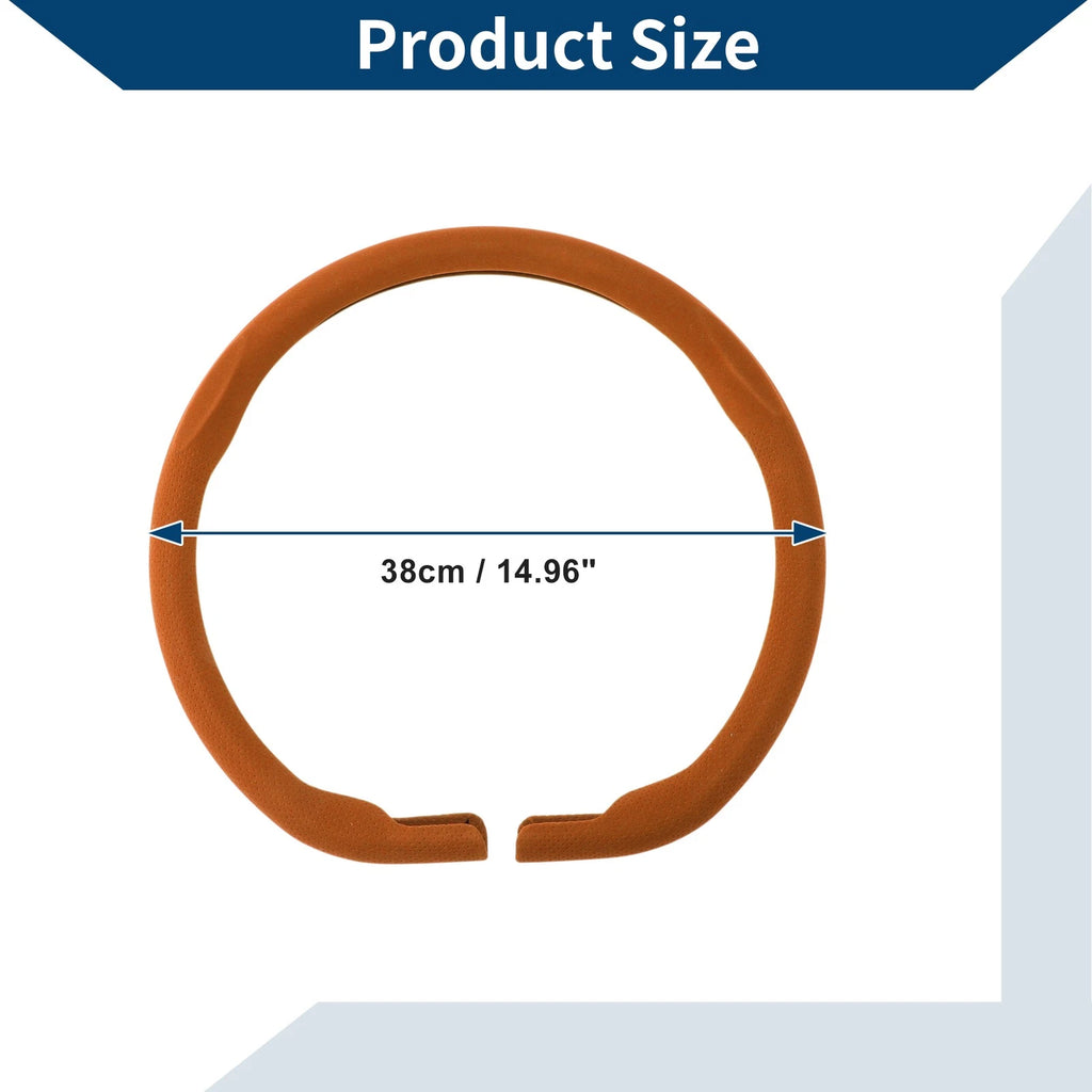 Steering Wheel Cover for Car (14.96", Orange)