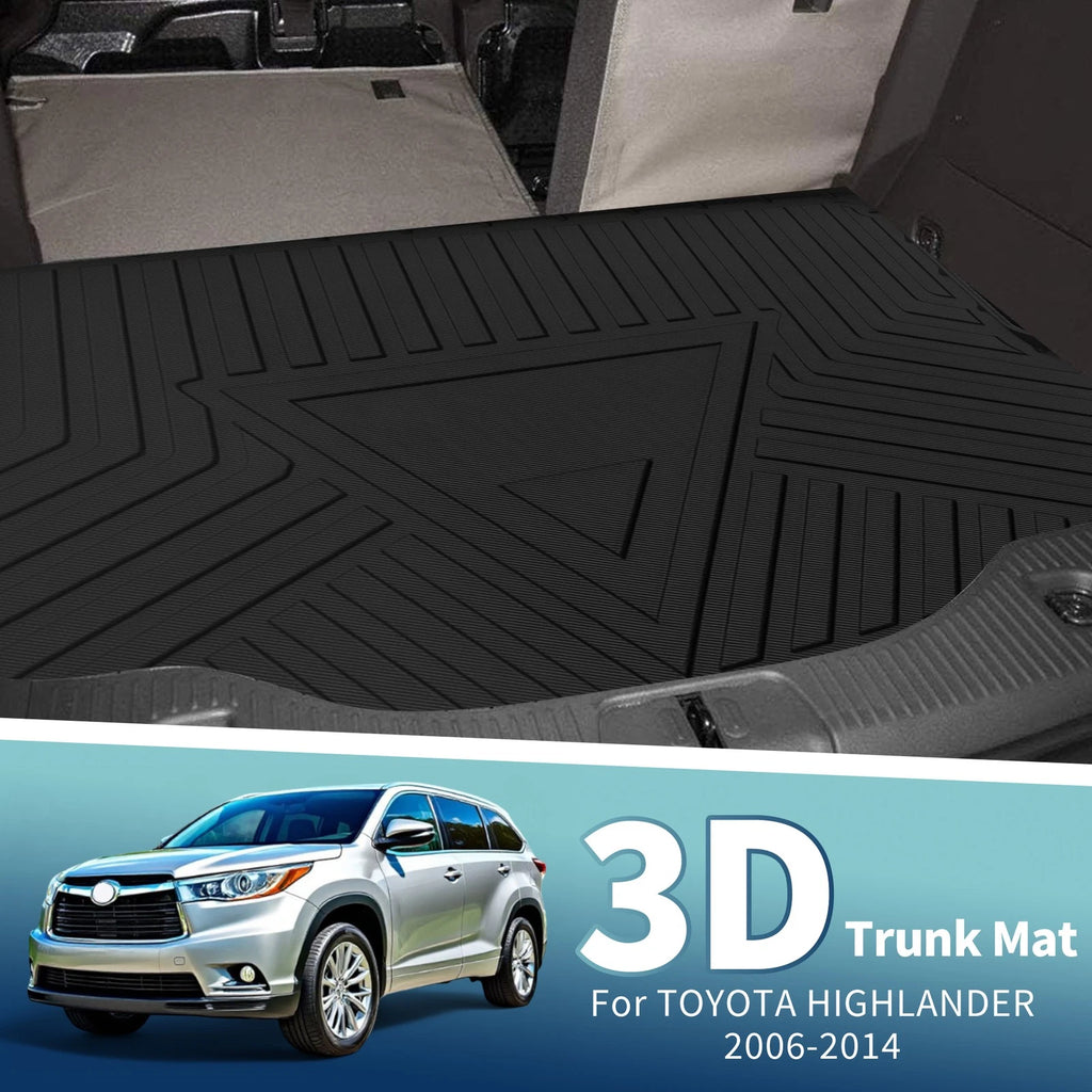 Cargo Liner Rear Trunk Mat TPE Replacement for Toyota Highlander (2006–2014)