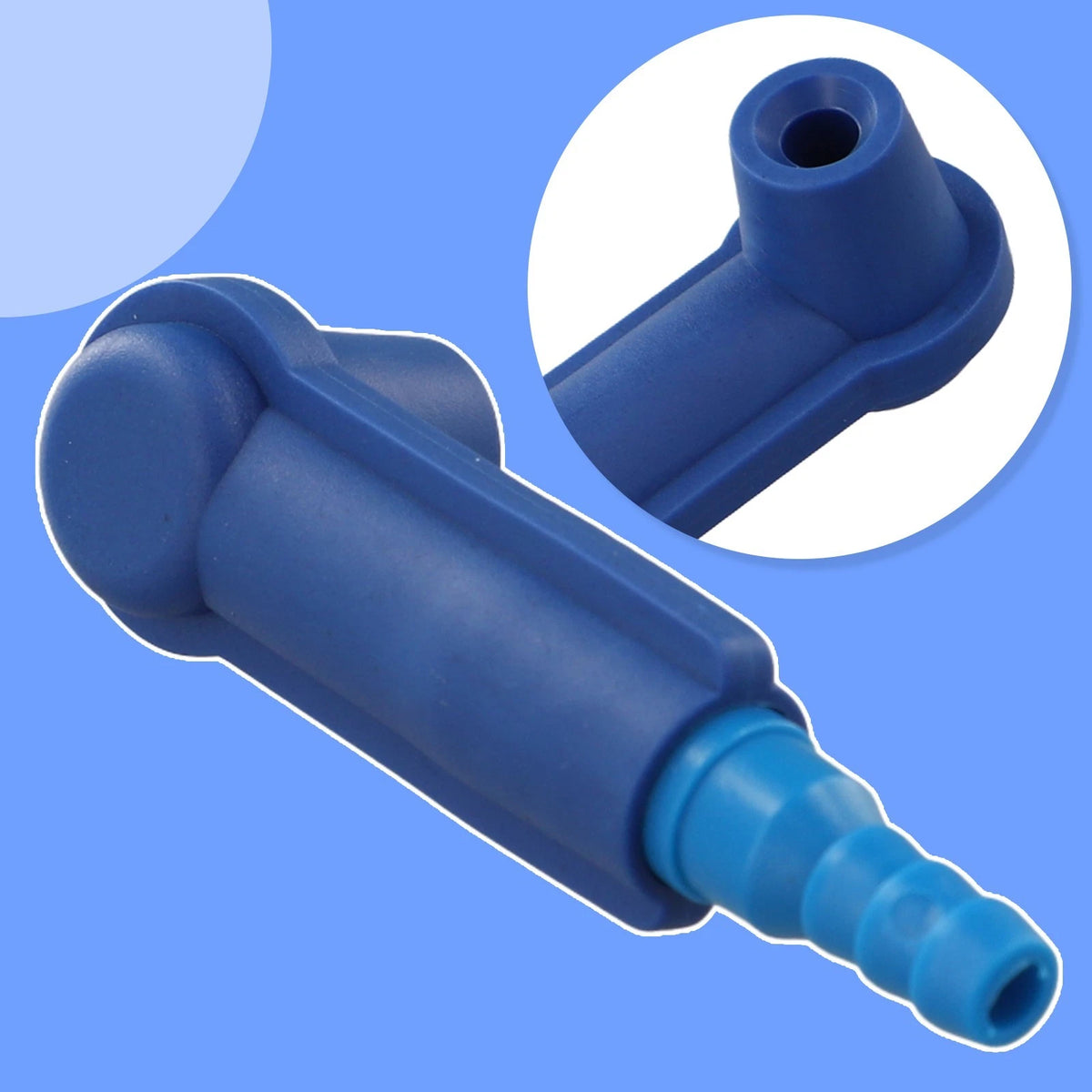Oil Bleeder Equipment for Car Brake (2.77 Inch Blue Plastic)