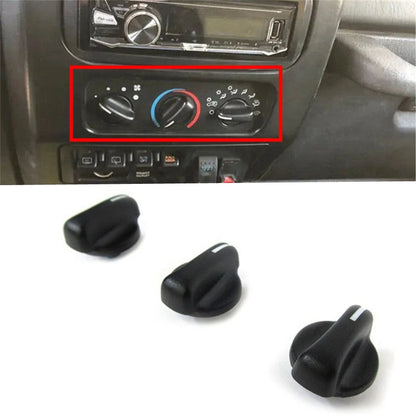 3Pcs A/C Heater Fan Control Switch Dash Knob for Jeep Wrangler TJ (1997–2006)