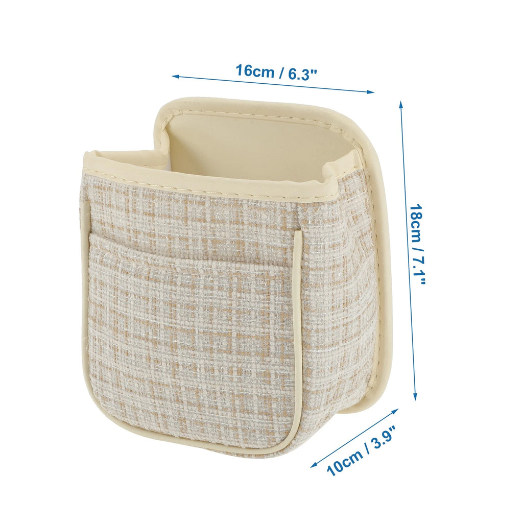 Auto Trash Can for Universal Use (1 pcs) - Portable Hanging Beige