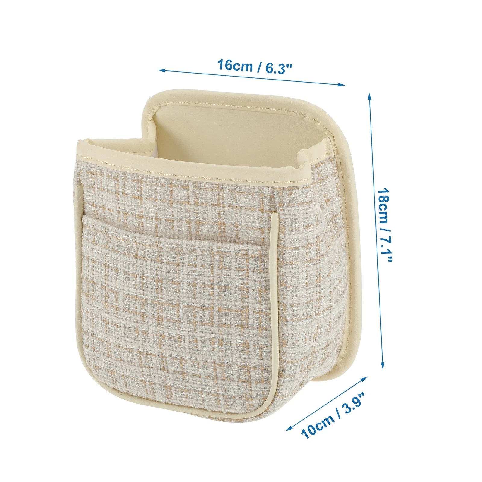 Auto Trash Can for Universal Use (1 pcs) - Portable Hanging Beige