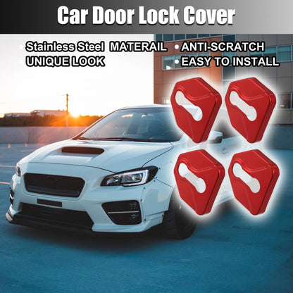 4pcs Door Lock Latch Covers Stainless Steel Protector for Subaru (2018–2024)
