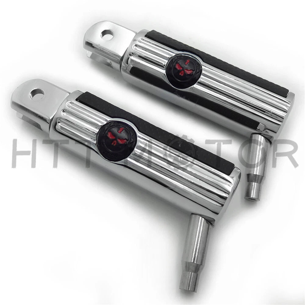 Skull Defiance Rider Footpegs for Harley FXBB FXBR FXBRS FXLR (2018–Present)