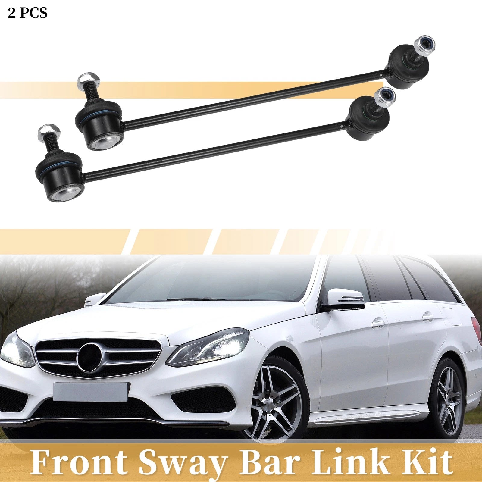 2pcs Front Stabilizer Sway Bar Link Replacement for Mercedes-Benz C230 (2002–2007)