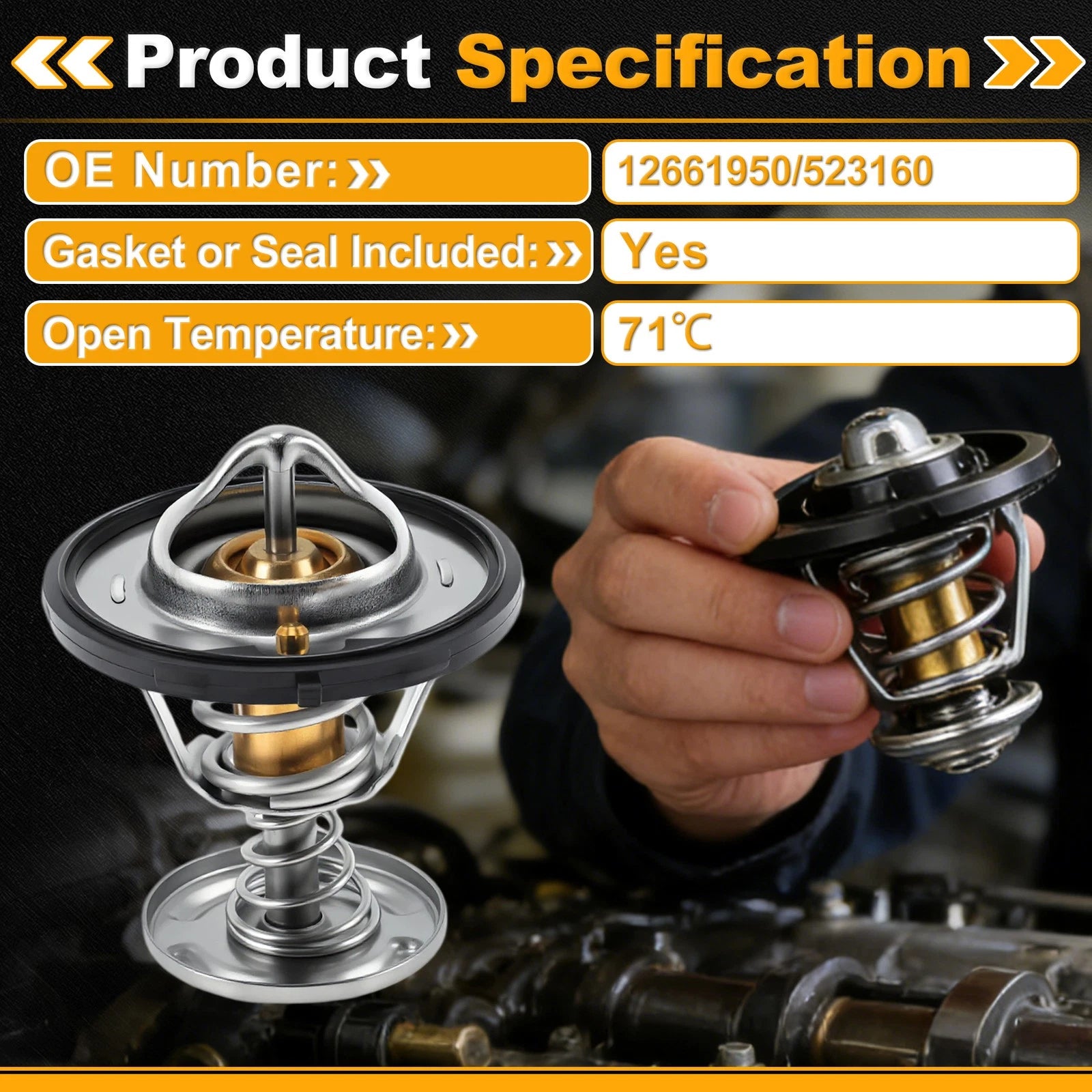 Engine Coolant Thermostat Replacement for Chevrolet Avalanche V8 5.3L (2007–2013)