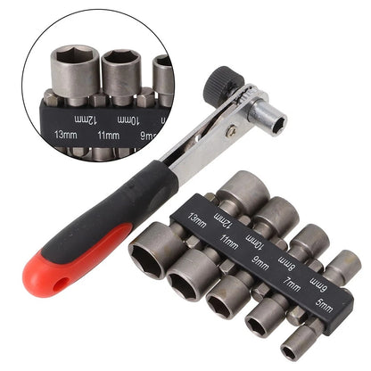 Socket Wrench Adapter for Power Nut Driver (5-13mm)